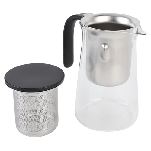 LIZEALUCKY Glas -Teekannen Magnetische Drucksteuerung Wasserabteilung Teekanne zum blühenden Tee von LIZEALUCKY