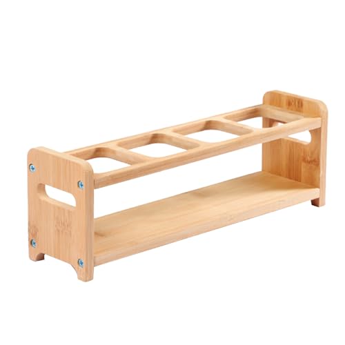LIZEALUCKY HOLZ JAHRESZEIT SPORAGE RACK ORGANISATOR SPACE FÜR KÜCHE HOLZ (Quadratschlitze) von LIZEALUCKY