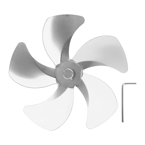 LIZEALUCKY Herd Lüfter Blade Aluminiumlegierung effizient zirkuliert warme Luftkamin -Lüfter 5 Blade Herd Accessoires (Silber) von LIZEALUCKY