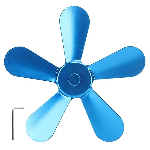 LIZEALUCKY Herd Ventilator Klinge Aluminium legierung Ersatz Effiziente Heizung Kamin (Blau) von LIZEALUCKY