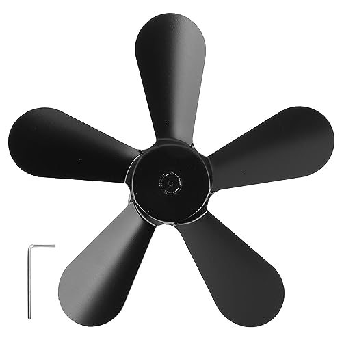 LIZEALUCKY Herd Ventilator Klinge Aluminium legierung Ersatz Effiziente Heizung Kamin (Schwarz) von LIZEALUCKY