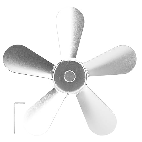 LIZEALUCKY Herd Ventilator Klinge Aluminium legierung Ersatz Effiziente Heizung Kamin (Silber) von LIZEALUCKY