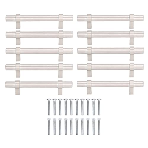 LIZEALUCKY Schrankgriffe aus Stahl, langlebig, hohl, hohe Härte, modernes Design, Schubladengriffe für Küchenmöbel, Kleiderschrank (Lochabstand 128 mm) von LIZEALUCKY