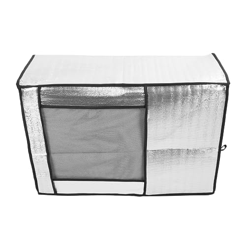 LIZEALUCKY Silber Aluminium FOIL AC Unit Abdeckung REINPROOF SUNSHIELD FÜR DIE UMGEBUNG IM AUSSEN (86x3x60cm / 33.9x13.8x23.6in) von LIZEALUCKY
