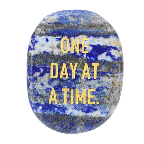 LIZEALUCKY Sorge Stein inspirierender Selbstvertrauen einen Tag nach Einer Zeit Angst Daumenstein (Lapis Lazuli) von LIZEALUCKY