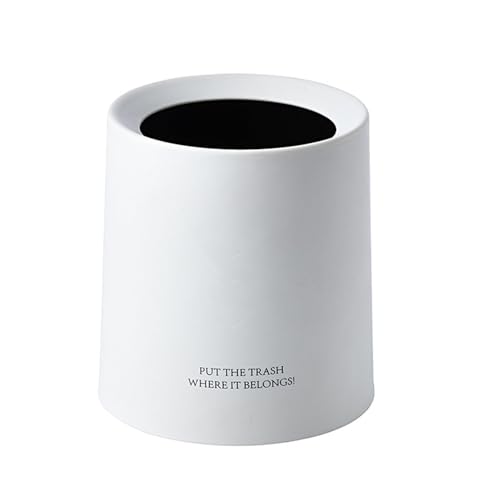LIZEALUCKY Tiermuster niedliche tragbare Mini -Desktop -Müll kann Büroabfallkorb 1,5 l studieren (Weiß) von LIZEALUCKY