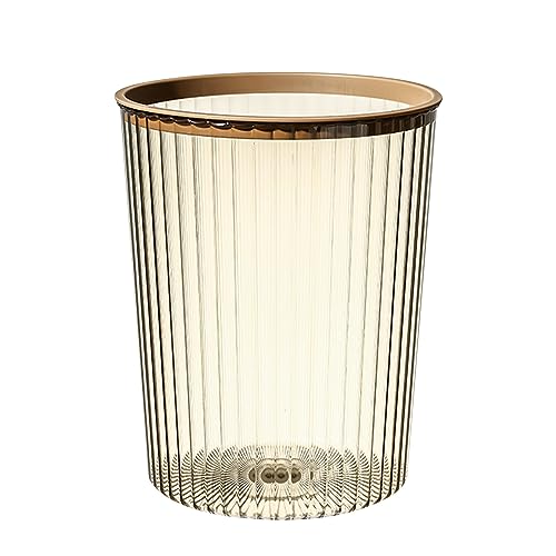 LIZEALUCKY Transparenter Mülleimerdeckel mit großer Kapazität und Aufsatz für den Haushalt (Kaffeefarbe) von LIZEALUCKY