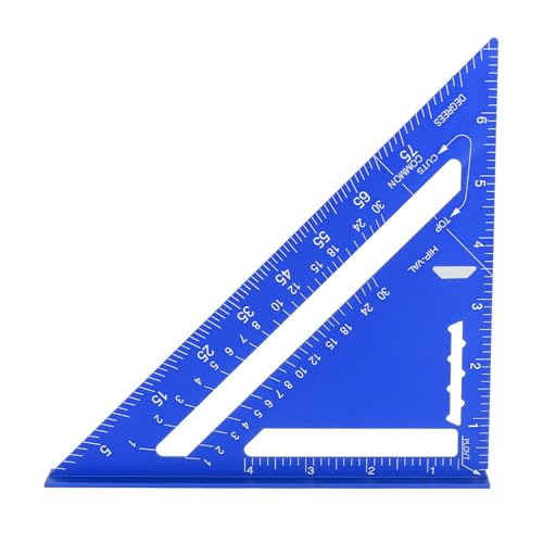 Langlebiger Aluminium -Legierung Carpenter Square Lineal für Holzbearbeitungsprojekte (Blau) von LIZEALUCKY