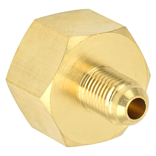 LIZEALUCKY Messing-Kältemitteladapter, R134a-Kanülen-Kältemittelspender, W21 Bis 1/4 SAE-Kältemitteladapter, Passender Kältemittelkonverter, Gute Dichtleistung Für Kühlschränke Und Klimaanlagen von LIZEALUCKY