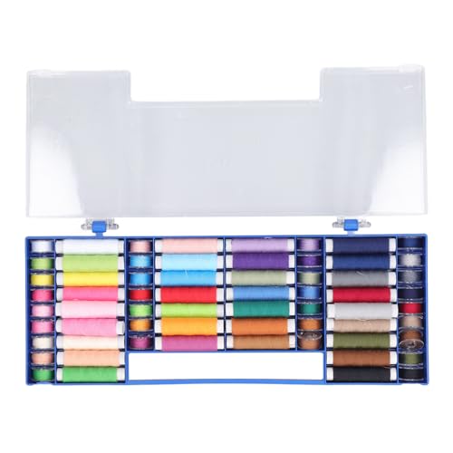 Nähgarn-Set in 64 Farben, robust und langlebig, Polyesterfäden für Heimwerker, Bastelarbeiten, Stickereien, Haushalt von LIZEALUCKY
