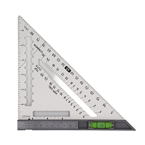 Rafter quadratisch hoch genaue Aluminium -Legierungsdreieck für Holzbearbeitung (Silber) von LIZEALUCKY