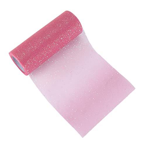Regenbogen-Glitzer-Tüll, flexibel, exquisit, praktisch, breite Anwendung, funkelnder Tüll (Gradient Rose rot) von LIZEALUCKY