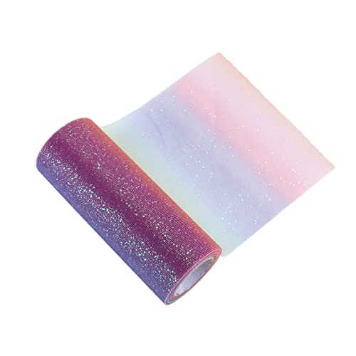 Regenbogen-Glitzer-Tüll, flexibel, exquisit, praktisch, breite Anwendung, funkelnder Tüll (Regenbogen) von LIZEALUCKY