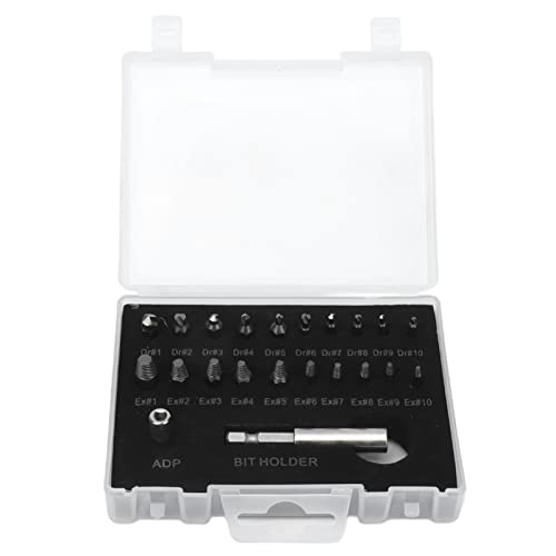 Schraubenextraktionskit Chrom Vanadium Stahl beschädigte Schrauben Remover -Werkzeuge Setzen Sie die Speicherbox Schraubenextraktionskit Chrom Vanadium Stahl beschädigte Schrauben Remover -Werkzeuge Setzen Sie die Speicherbox von LIZEALUCKY