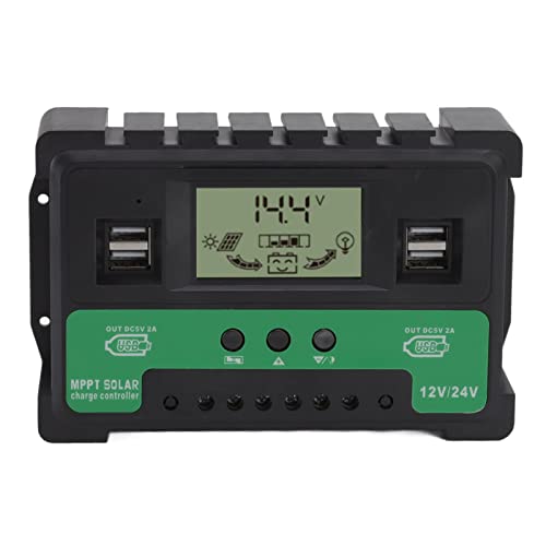 Solar -Controller 12V 24 V Ladung Entladung PV Regler LCD -Display Dual USB -Ausgang für Heimstromsysteme (40a) von LIZEALUCKY
