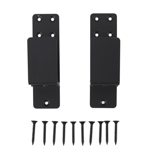Türbarrikadenklammern Offener Stangenhalter Kohlenstoffstahl Easy Installation U -Klammer Garage Scheune 2x4 Boards (Schwarz) von LIZEALUCKY