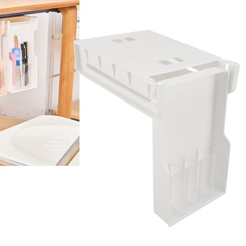Unter Regal Schublade, unter Schreibtischschubladenorganisator ausziehen Desktop Hidden Stifthalter für Bleistiftschreibungsbüro Home Weiß unter flachem Holztisch oder Workbench von LIZEALUCKY