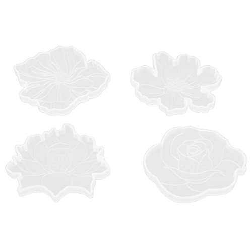 Untersetzerform, Blumen-Design, Silikonform, Dekorationen, 4er-Pack Untersetzerform, Blumen-Design, Silikonform, Dekorationen, 4er-Pack von LIZEALUCKY