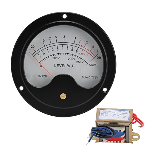 VU -Messgerät hohe Genauigkeit Sensitive Pointer Stable Performance 120mm Vu Level -Messgerät für Heimstudio (Schwarz) von LIZEALUCKY