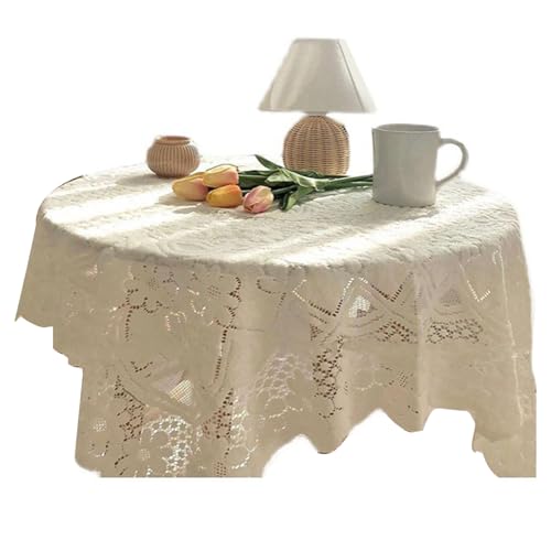 Vintage einfache Spitze Tischdecke Exquisite Handwerkskunst für Tee -Picknick -Esstisch (60 * 60 cm) von LIZEALUCKY