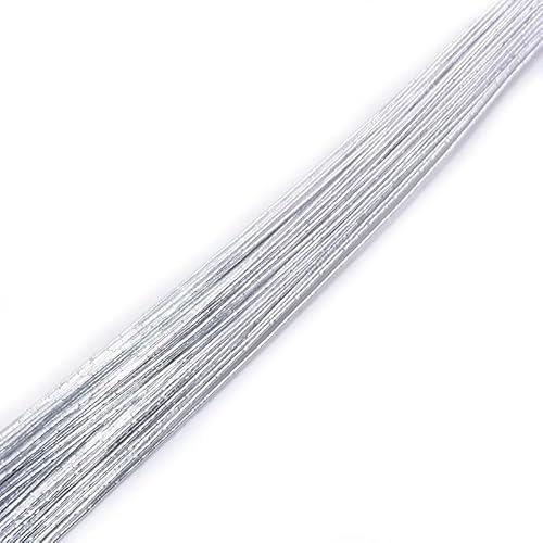 Floristikdraht 25 Stück 80 cm Strumpfblumendraht 0,45 mm Durchmesser Eisendraht for DIY Nylonstrumpf Blumenherstellung Nylonstrumpf Blumenzubehör Blumendraht (Color : T02) von LIZHAYG