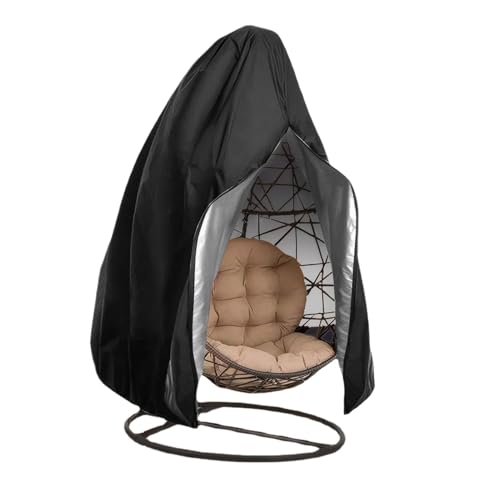 HäNgesessel Abdeckung Wasserdichte Schaukelstuhlabdeckung mit Zugseil an der Unterseite, geeignet for die meisten Einzelschaukel-Eierstühle for Aufhängen(115x190CM) von LIZHAYG