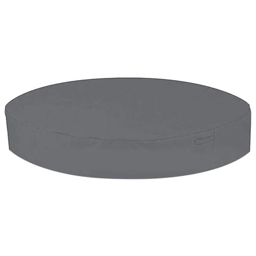 LIZHAYG Abdeckung GartenmöBel Rund Elastic Bottom Waterproof Easy Clean Solid Weather Resistant Outdoor Spa Protector Anti UV Foldable Hot Tub Cover Moisture Proof(Grey,190x30cm) von LIZHAYG