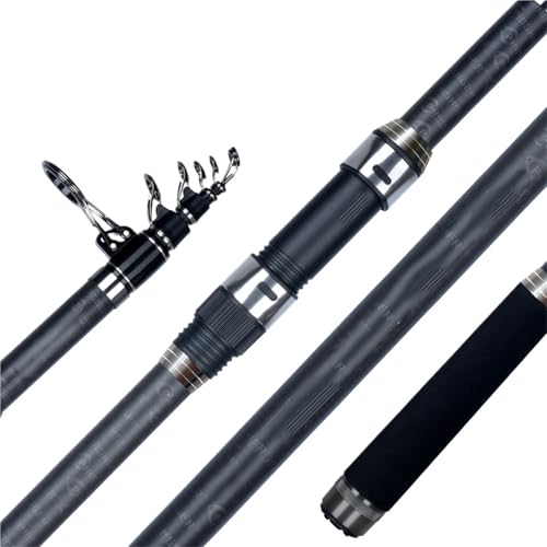 LIZHAYG Angelrute Teleskop Surf Spinning Rod 3.6/4.2/4.5/5.0/5,30 Meter Carbon Reise Surfcasting Shore Casting angelrute(4.2m) von LIZHAYG