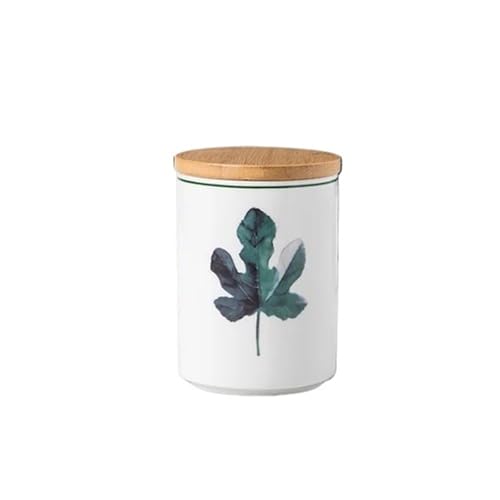 LIZHAYG Keramikdose Mit Deckel Versiegeltes Glas Keramik-Vorratsglas Haushaltsküche Getreide-Vorratsglas Nuss-Tee-Kaffee-Aufbewahrungsbox/Sammelutensilien(C-medium) von LIZHAYG