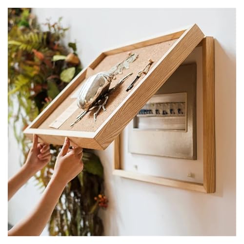 LIZHAYG StromzäHler Box Abdeckung Elektrische Zählerkastenabdeckung Verteilerkasten Wandaufkleber Holz Bulletin Board for Wohnzimmer Dekor Malerei(32x64x8cm) von LIZHAYG