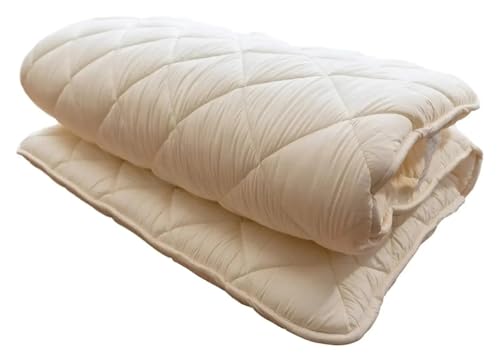 LIZHAYG Tatami Matte Futon-Matratze, Baumwolle und tragbares Bodenliegebett, aufrollbare Isomatte, Weiß, Twin XL LIZHAYG Tatami Matte Futon-Matratze, Baumwolle und tragbares Bodenliegebett, aufrollbare Isomatte, Weiß, Twin XL von LIZHAYG