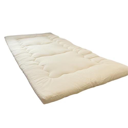 LIZHAYG Tatami Matte Futon-Matratze, verdickte Tatami-Matte, Isomatte, faltbar, Bodenschlaf-Gästebett for Reisebettwäsche, Einzelbett(90x200cm) von LIZHAYG