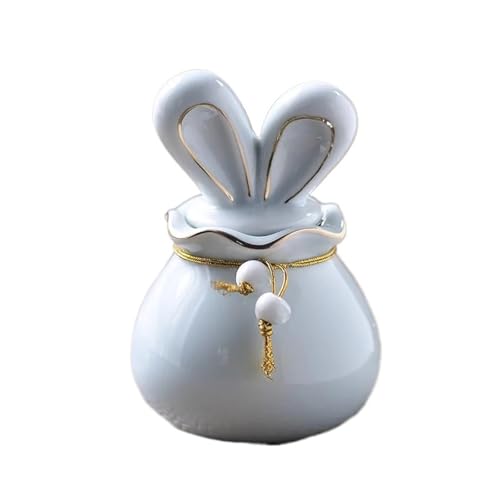 LIZHAYG Tierurnen FüR Hunde Keramik Hase Haustier Urne Welpe Beerdigung Box Tier Gedenkstätten & Beerdigung Sarg Hund Erinnerung Einäscherung(Color 04) von LIZHAYG