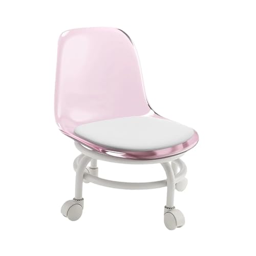 Niedriger Rollhocker Mit Rollen Niedriger Rollhocker Mit Rückenlehne, Flaschenzughocker, Pedikürehocker Mit Rollen, Niedriger Rollsitz For Reinigen Von Liegestützen, Fürs Büro, For Den Sport(Pink) von LIZHAYG
