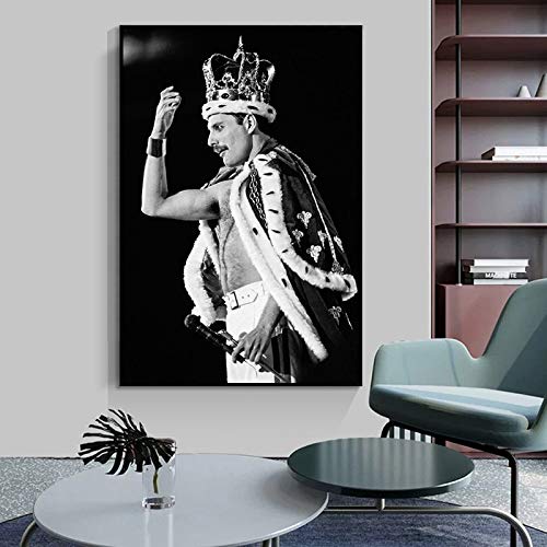 LIZHIOO Killer Queen-Freddie Mercury Legendärer Ölgemälde, Poster Und Drucke Auf Leinwand, Gebraucht Für Wandkunst Bilder Und Dekoration (Rahmenlos) (Size (Inch) : 60x90cm no Frame) von LIZHIOO