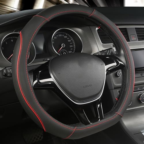 LIZHIguo Auto Lenkradbezug für Citroen C-Elysee II Sedan 2012-2016,Anti Rutsch Atmungsaktiv Verschleißfest Elastizität Lenkradhüllen,Auto Lenkradbezug Schutzhülle Innenraum,B-red + Black-D-Shaped LIZHIguo Auto Lenkradbezug für Citroen C-Elysee II Sedan 2012-2016,Anti Rutsch Atmungsaktiv Verschleißfest Elastizität Lenkradhüllen,Auto Lenkradbezug Schutzhülle Innenraum,B-red + Black-D-Shaped von LIZHIguo