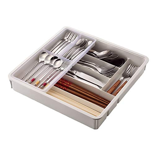 LIZICTSN Cutlery Tray Schublade Besteckkasten Küchenmesser und Gabel Lagerung und Veredelung Box Plastikaufbewahrungsbehälter (Size : 32x32x57mm) von LIZICTSN