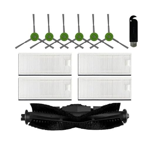 LIZONGFQ 12 STÜCKE für Thamtu G11 Roboter-Staubsauger Hauptwalze Seitenbürste Hepa-Filter Ersatz Ersatzteile Zubehör (Color : As Shown) von LIZONGFQ