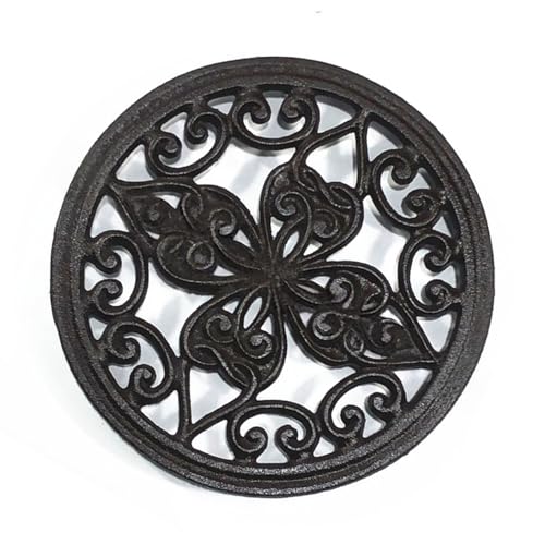 Dekoratives Blumenmuster Gusseisen Trivet Hitzebeständiger Untersetzer Praktischer Heißer Töpfe Esstisch Zubehör Dekoratives Blumenmuster Gusseisen Trivet Hitzebeständiger Untersetzer Praktischer Heißer Töpfe Esstisch Zubehör von LIbgiubhy