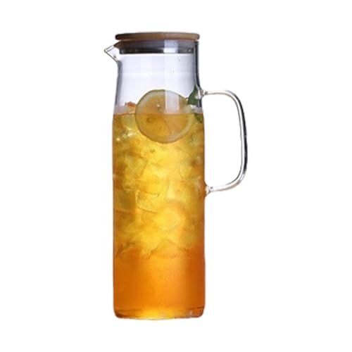 Glaswasserflasche Alternative Kapazität Glas Karaffe Mit Deckel Perfekt Für Handgefertigte Eiswein Und Täglicher Gebrauch von LIbgiubhy