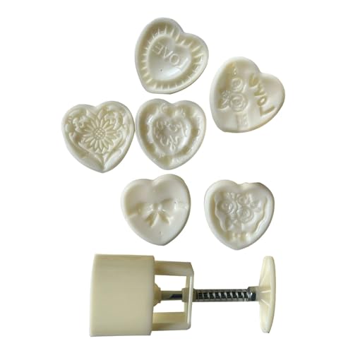 Keksstempel in Herzform, grüne Bohnen, Kuchenformen, Herzform, Keksstempel für Hochzeiten und Partys, 7 Stück Keksstempel in Herzform, grüne Bohnen, Kuchenformen, Herzform, Keksstempel für Hochzeiten und Partys, 7 Stück von LIbgiubhy