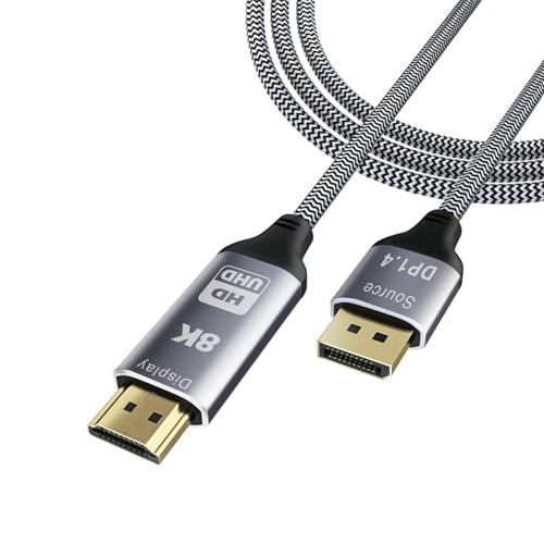 LIbgiubhy 8K@30Hz DisplayPort 1.4 Auf Kompatibles 2.1-Konverterkabel Für Projektoren Und Grafiken von LIbgiubhy