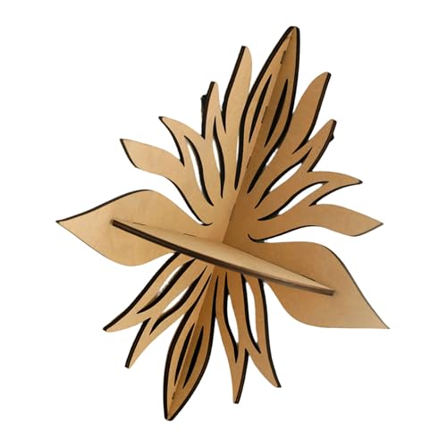 LIbgiubhy Eckregal aus Holz, geschnitzt, ausgehöhlt, Blumenmuster, Wandmontage, Aufbewahrungsregal für Kristallverzierungen, Heimorganisation von LIbgiubhy