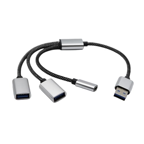 USB 2.0 Ladungskabel 1 Männlich 3 Weibliche Adapter USB C Daten Synchronisieren Die Ladedatenlinie Für Externe Festplatten/Tastaturen von LIbgiubhy