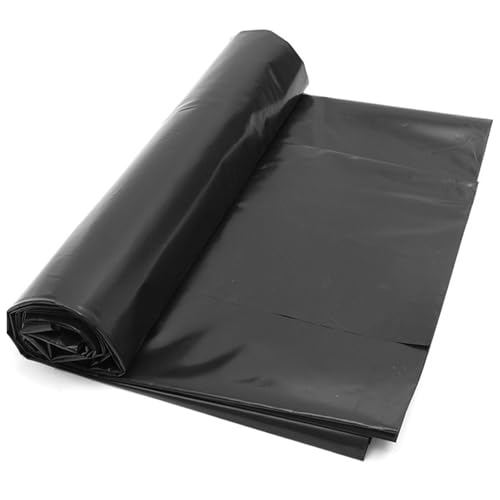 LJBD Große Teichfolie Schwarz, HDPE 0,2mm UV und Reißfest Teichfolien Schwimmteich Folie Gartenteich Teichplane für Fischteiche Wassergärten Brunnen Koi Teiche(Size:6x6m,Color:SCHWARZ) von LJBD
