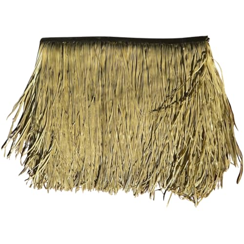 LJBD Künstliches Strohdach Palmdach Paneele Feuerfeste Synthetische Grasdach Anti-Aging für Tiki Bar Hütte Garten Terrassenschirmabdeckungen Hawaii Party Dekoration(Size:30pcs,Color:Lightyella) von LJBD