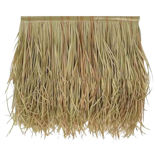 LJBD Künstliches Strohdach Palmdach Paneele Feuerfeste Synthetische Grasdach Anti-Aging für Tiki Bar Hütte Garten Terrassenschirmabdeckungen Hawaii Party Dekoration(Size:5pcs,Color:Gelbe Mischung) von LJBD