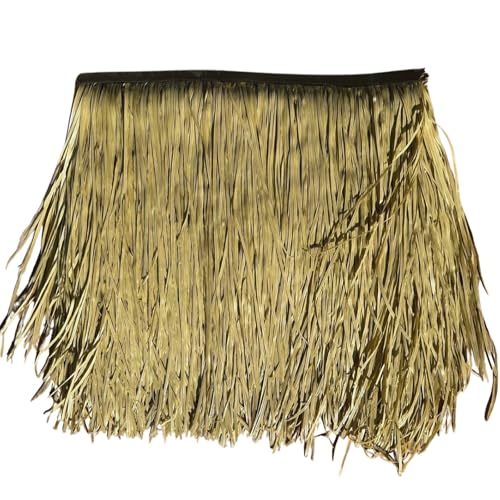 LJBD Künstliches Strohdach Palmdach Paneele Feuerfeste Synthetische Grasdach Anti-Aging für Tiki Bar Hütte Garten Terrassenschirmabdeckungen Hawaii Party Dekoration(Size:5pcs,Color:Lightyella) von LJBD