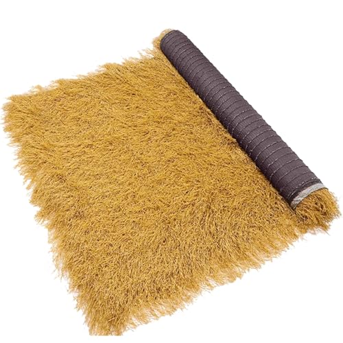 LJBD Synthetisches Strohgrasdach Feuerfeste Künstliches Strohrolle für Tiki-bar Hütten Palapa-reetdach Hawaii-Party und Bar Dekoration Gartenzaun Terrasse(Size:0.5 * 10m(1.6 * 32ft),Color:Gelb) von LJBD