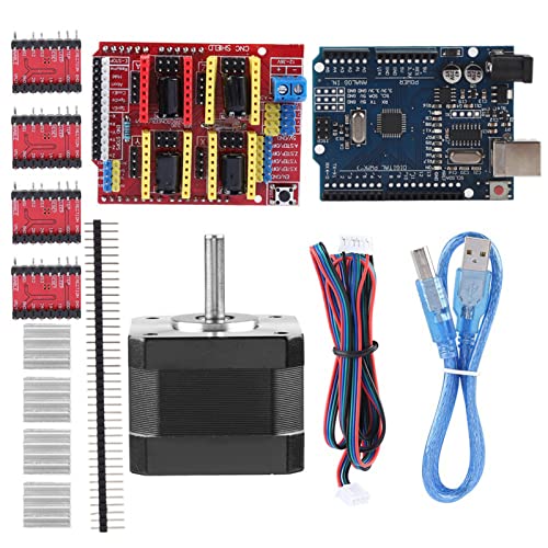 LJCM Professionelles 3D-Drucker-CNC-Kit, 3D-Drucker-CNC-Controller-Kit mit für Quimat CNC Shield Controller-Kits mit Schrittmotor von LJCM